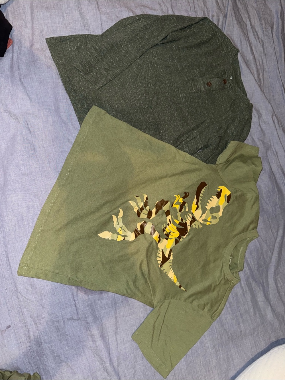 Place Olive Green Dinosaur Camo Graphic Tee